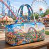 3D Independent Station Bus Series Women's Travel Yoga Handbag with Fashion Print