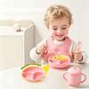 Baby Silicone Feeding Set With Suction Bowl And Learning Utensils For Toddler Nutrition