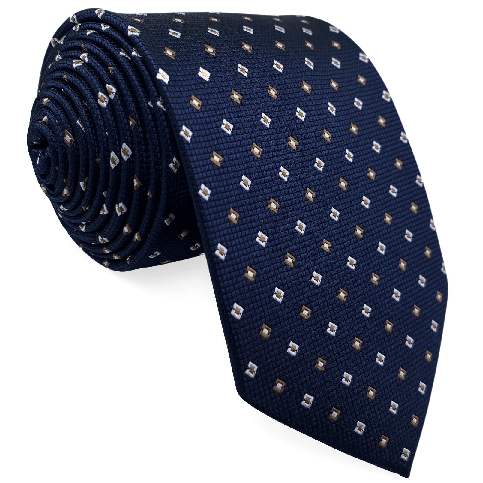 (Shlax & Wing) Shlax & Wing Men s Business Silk Ties, 17 Colors, Washable, Gray, Brown, Blue Stripe, Dot - B86