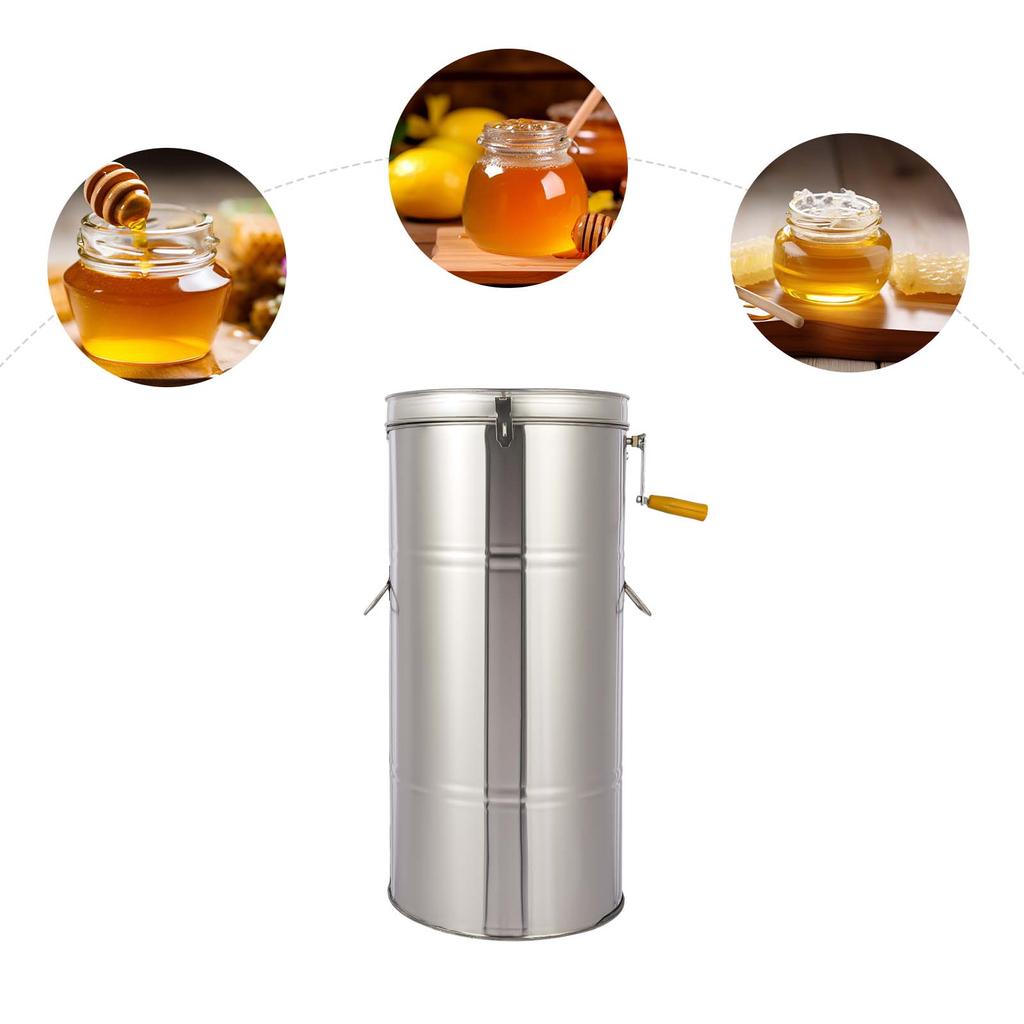 Extractor Manual de Miel de 2 Cuadros Equipo de Apicultura Tambor de Panal 70Cmx 35Cm