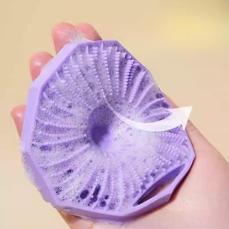 Silicone Bath Sponge Scrubber for Scrubbing Dirt and Dust, Soft Bristle Bath Brush for Scrubbing The Back, Bathing Gloves