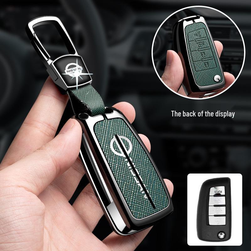 Metal Keychain Cover for Nissan Qashqai, X-Trail, Tiida, Kicks, Murano, Sylphy, Terra