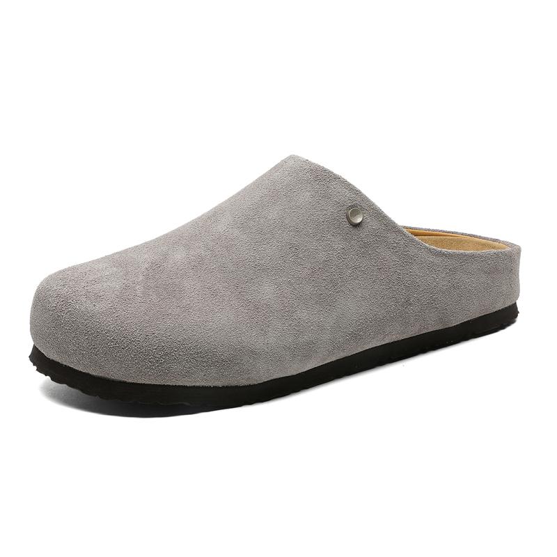 Suede Leather Men Casual Shoes Luxury Brand Formal Man Loafers Moccasins Breathable Slip on Muller Shoes Male Half Drag Slippers