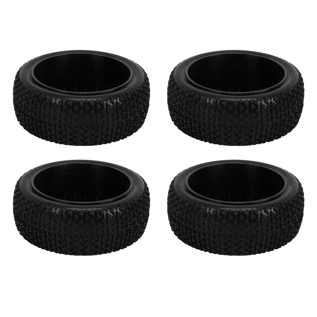 4PCs 1 8 RC Truck Tires Rubber Wheel Tires Accessory Replacement for HPI RC Off Road Vehicle Black