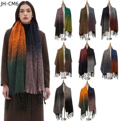 Damenmode Neuer Schal, Europäischer Und Amerikanischer Herbst Und Winter Dicker Warmer Quastenschal