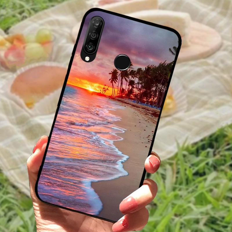 For Huawei P30 Lite Case P30Lite Cover Cute Fashion Cartoon Shockproof Silicone Cases For Huawei Nova 4e Fundas MAR-LX1A Shell