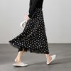Fashionable Polka Dot Printed High Waisted Skirt for 2026 Spring Versatile Slimming Mid Length A-line Umbrella Skirt