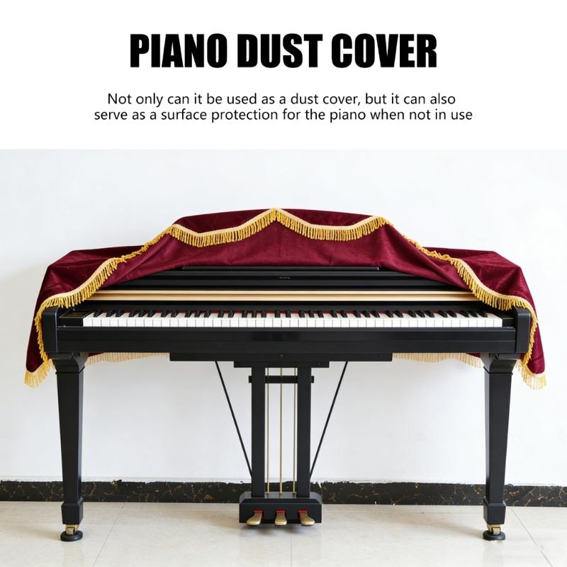 Elegant Velvet Keyboard Piano Dust Cover Decorative Protector 88 Key Electric Piano Cover For Enhanced Durability