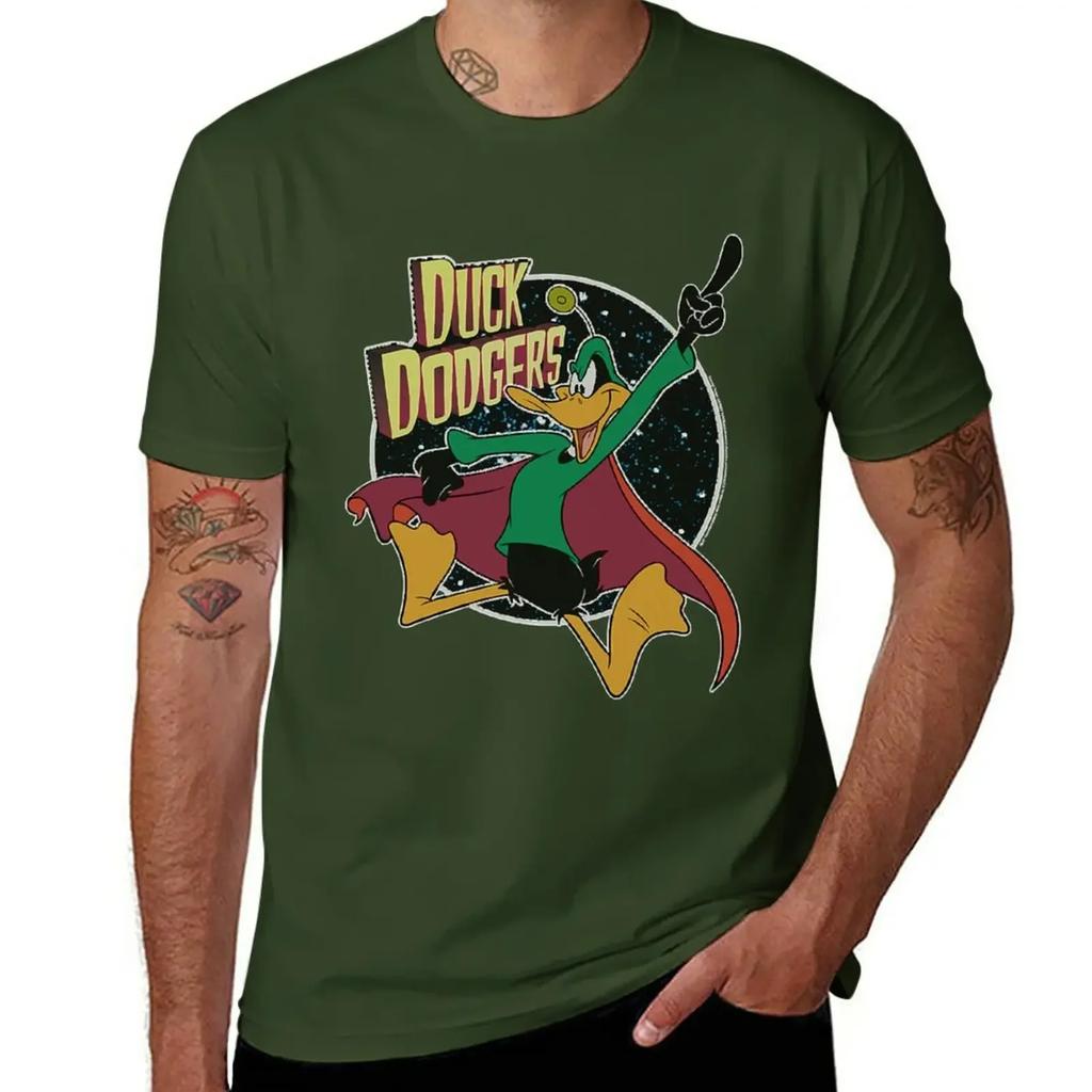 anime cute tops blank t shirts t-shirt Duck Dodgers T-Shirt clothing harajuku graphic t shirts oversized