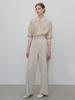 MOMET Leburn Double-Pleated Wide Slacks Ash Beige