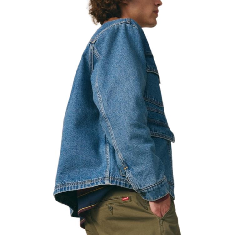 Levis American Vintage Fashion Color Block Comfortable Long Sleeve Denim Jacket Men Jackets 002WW-0000