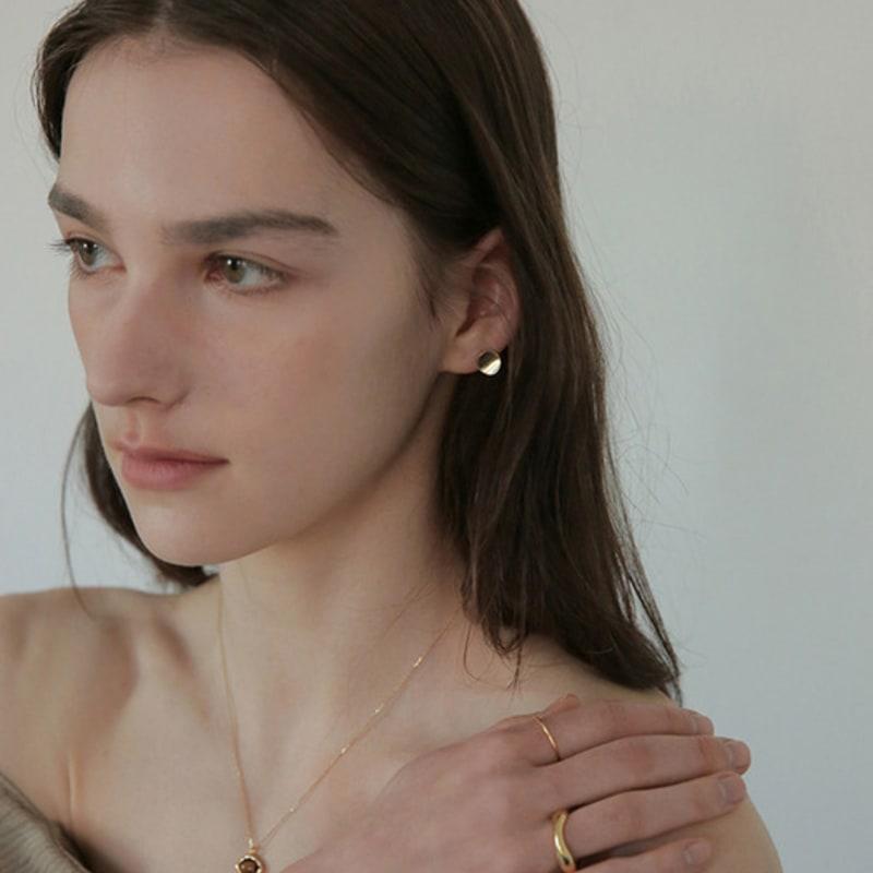 

modernlike 14k gold-filled silver Celine one-touch earrings Yellow Gold