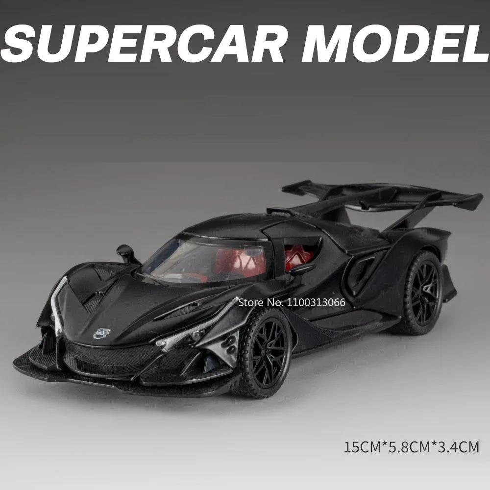 1:32 Apollo IE EVO Alloy Diecast Toys Cars Models Wheel Pull Back Miniature Sports Car Rubber Tires Vehicle Educational Toys
