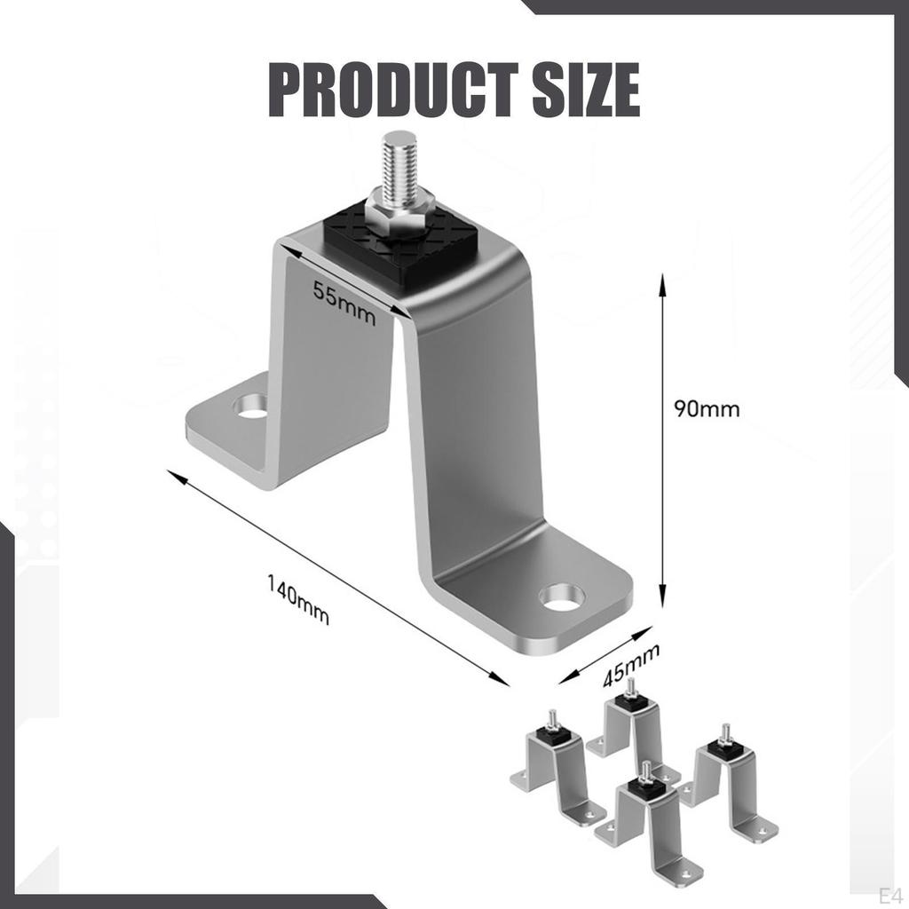 4 Brackets for Mounting Vibration Isolators Mini-splits