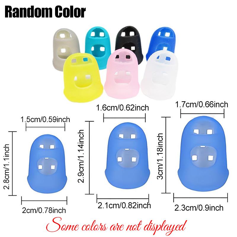 10-30PCS Guitar Finger Protector Assorted Size Mix Color Silicone Hollowed Out Breathable Nonslip Fingerstall Practice Props ZYF