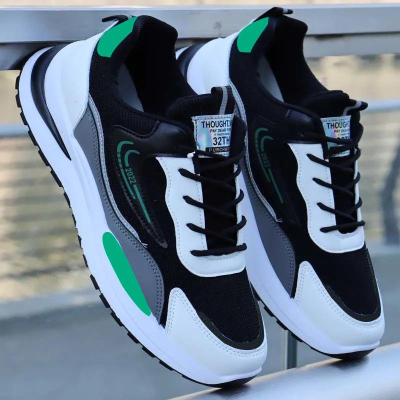 

Мужская спортивная обувь весенний модный тренд дышащая сетчатая обувь для путешествий беговая обувь мужская спортивная и повседневная обувь 44 чёрный