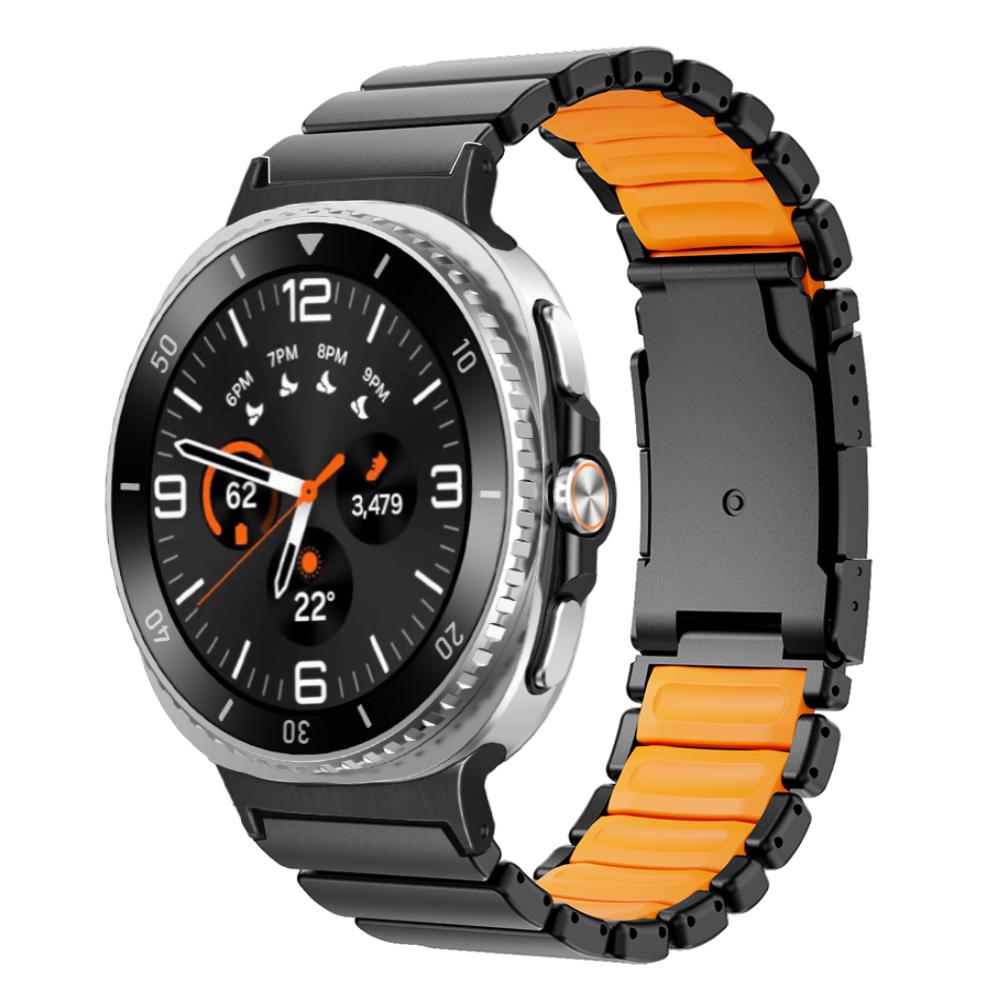 Titanium Band for Samsung Galaxy Watch 8 Calssic 46mm 8 44mm 40mm Metal Rubber Strap for Galaxy Watch Ultra 2025 Luxury Bracelet