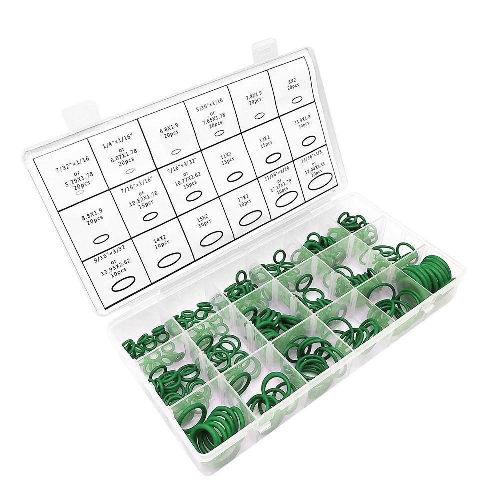 270pcs/set 18 Sizes HNBR O Rings Air Conditioning Compressor Refrigerant Seal Rings Auto Maintenance Accessories
