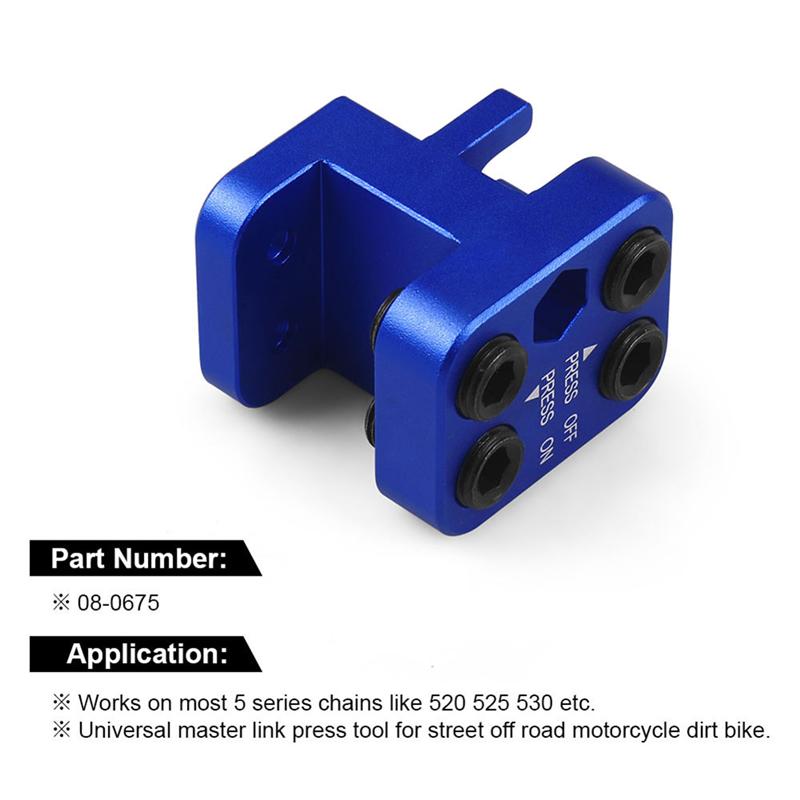 Precise Blue Press Chain Tool Aluminum Press Chain Tool 520 525 530 Sideplate Motorcycle ATV Dirt Bike