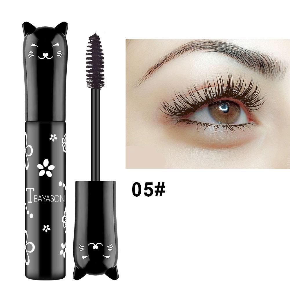 TEAYASON Smudge-Proof Colored Mascara: Blue, Purple, Pink, White, Royal Blue, Coffee. Curling & Thickening Formula.