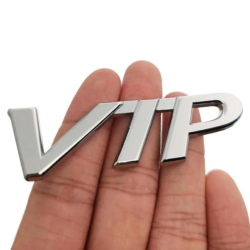 1pcs Car 3D Metal VIP Emblem Badge Decal Car Sticker for Teana Peugeot Bmw KIA MAZDA TOYOTA HONDA Car Side Decoration FK1
