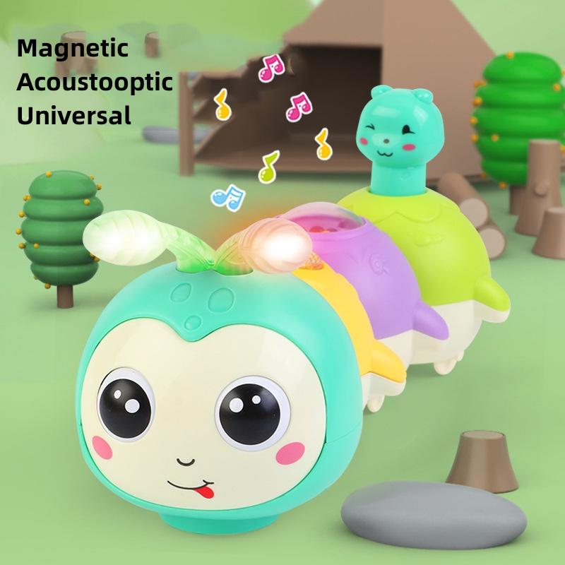 Cartoon Animal Electric Magnetic Swinging Music Light Caterpillar Toy