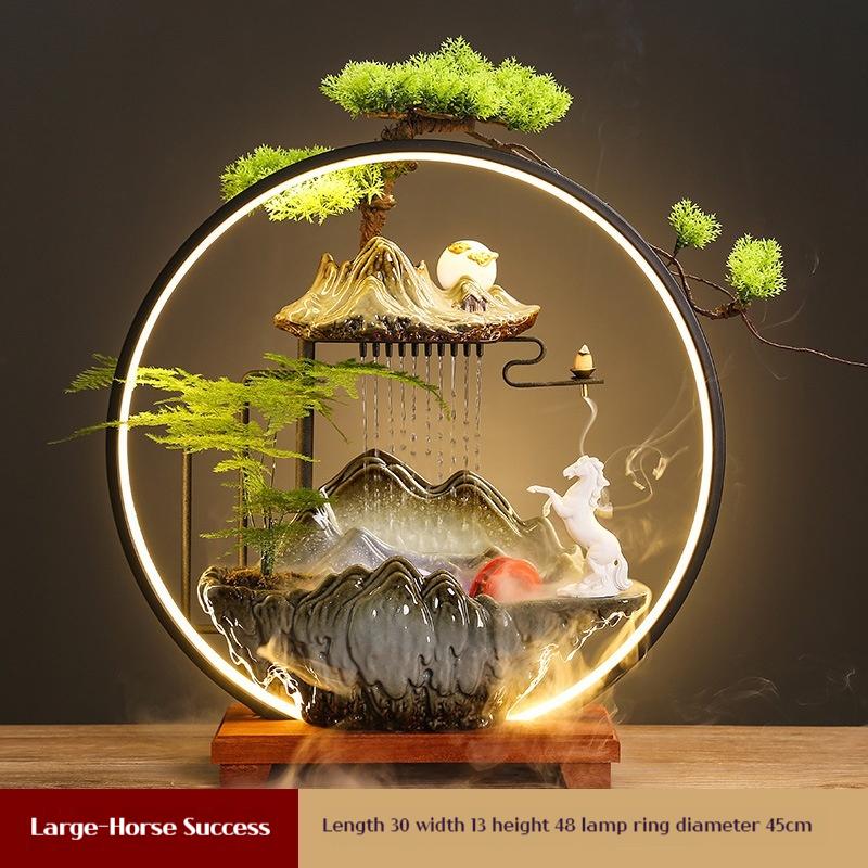 

Китайские украшения в виде струящейся воды для домашнего использования, циркулирующие водные дождевые занавески, увлажнители воздуха, благовония в виде конусов с обратным потоком