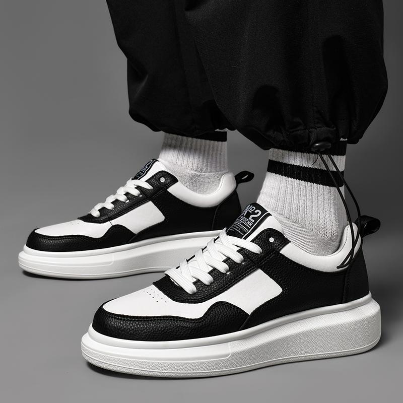 Brand Luxury Cow Leather Elevator Shoes Men Sneakers Height Increasing Shoes Invisible 6CM Heighten Sports Man Taller Lift Shoes