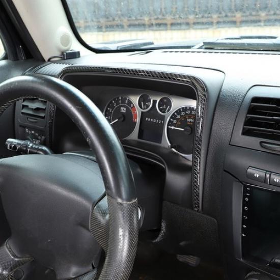 Kohlefaser Armaturenbrett Abdeckung Zierleiste Aufkleber Für Hummer H3 2005-09