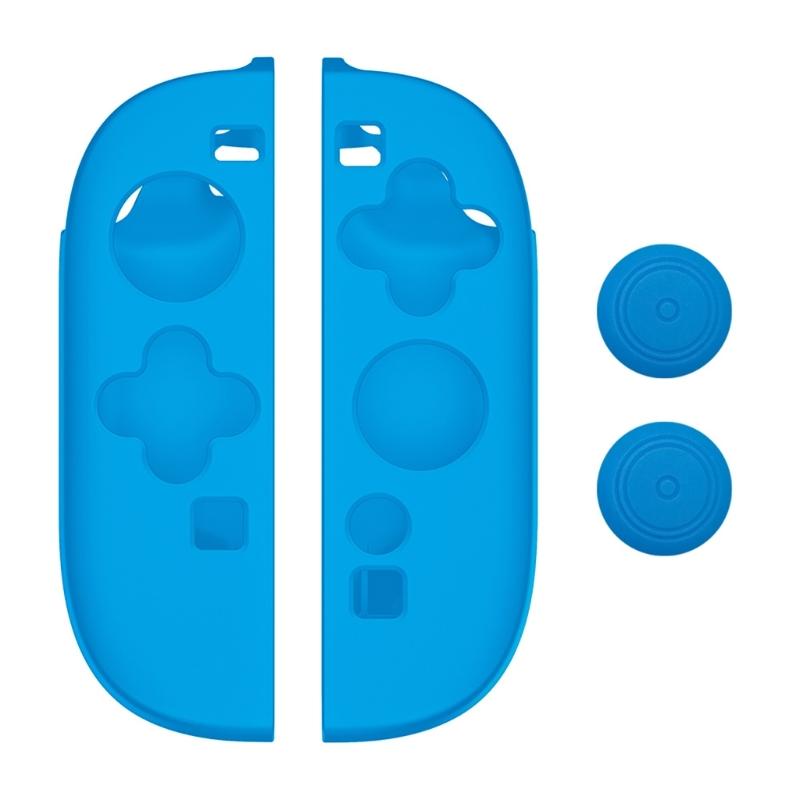 Controller Skin Silicone Cover Set Nonslip Washable Protective Shell Includes 2 Thumbstick Caps