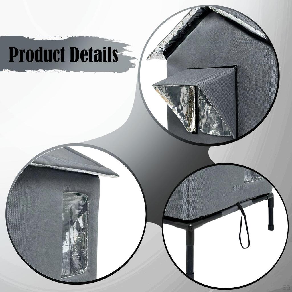 Outdoor Cat House Cats Tent Stray Shelter for Winter Porch Patio