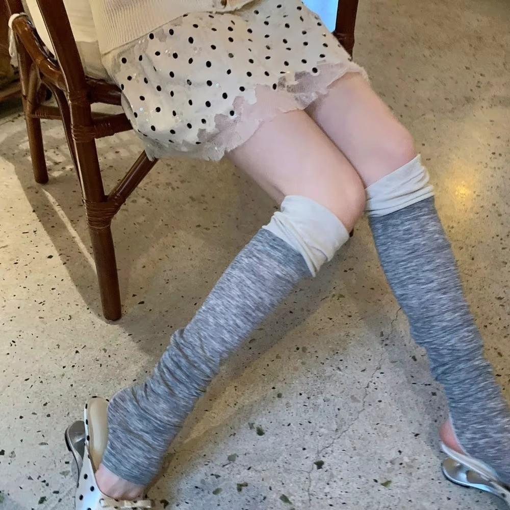 Sun Protection Thin Slouch Socks Breathable Leg Socks Casual Footed Socks Women
