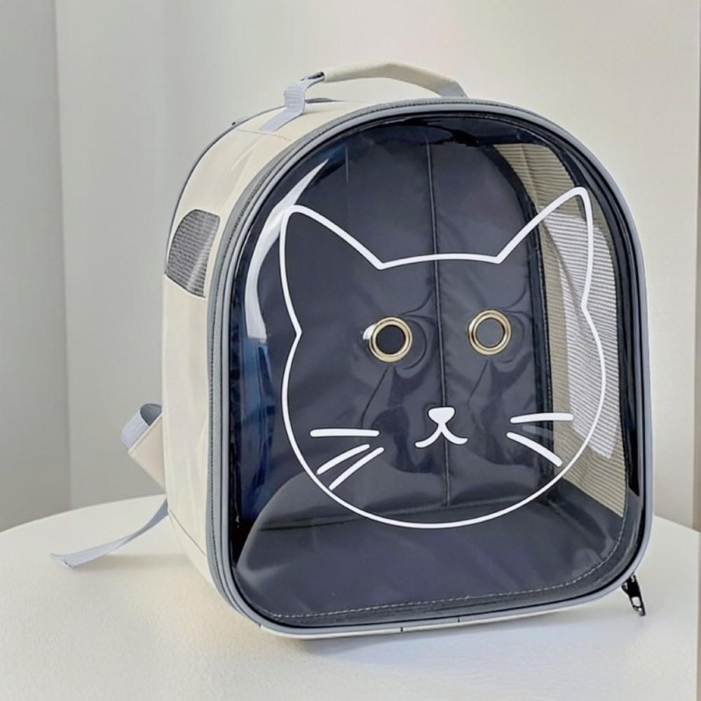 Breathable Pet Carrier Backpack Large Capacity Cat Transport Backpack  Outdoor Activities