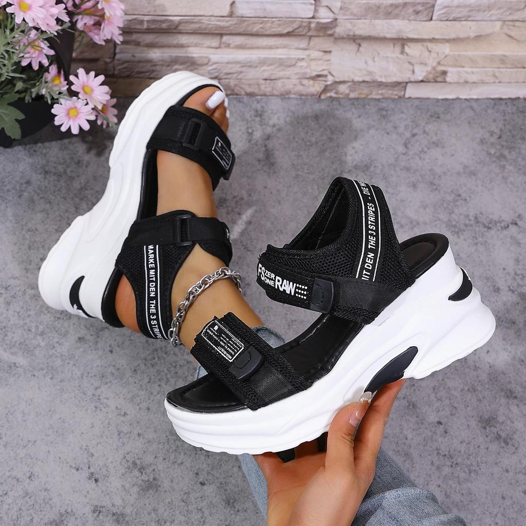 Women Sandals 2025 New Summer Platform Wedge Shoes Casual Heightening Slope with Shoes for Women High Heels Beach Sports Sandals