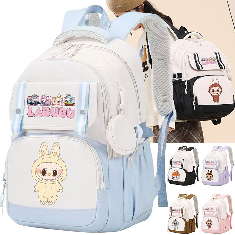 Cute Printed Backpack Teenager Student Girl Boy Knapsack Large Capacity Waterproof Casual Bag Coin Purse Women Laptop Bag Mochila