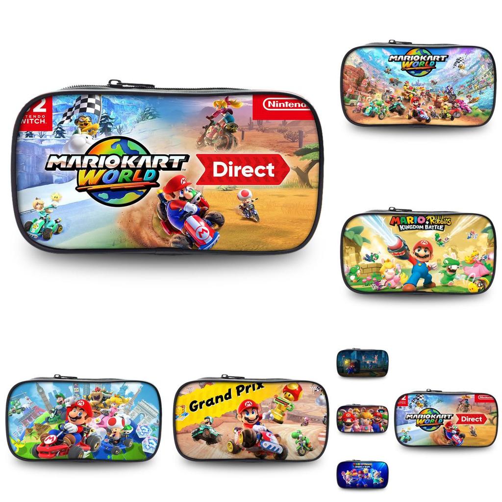 Mario Kart World Pencil Case With Polyester Material For Kids And Students