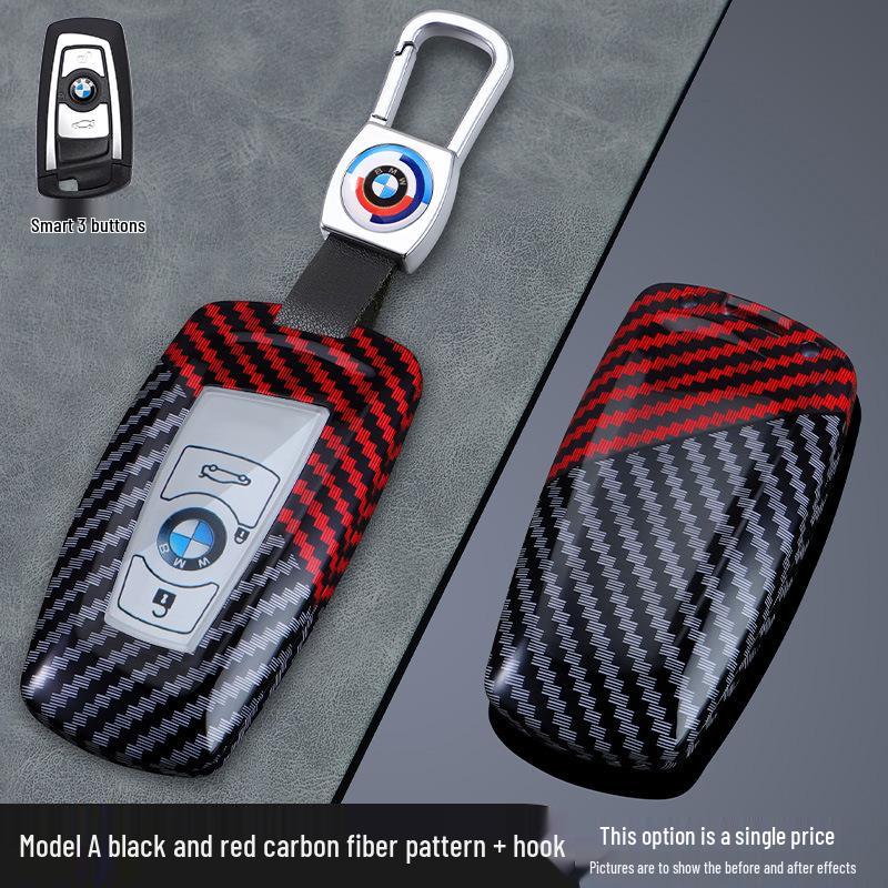BMW Key Case for 3 Series, 5 Series, 6 Series GT, X1, X2, X3, X4, X5, X6 with Blade and Buckle.