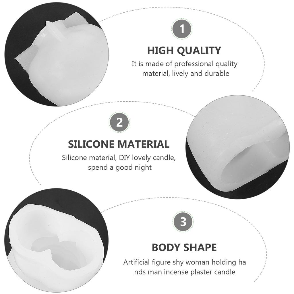 Stampo DIY Profumato Forma Corpo Umano Stampo in Silicone per Candele di Cera Gesso Artigianato Artistico Realizzazione Maschio