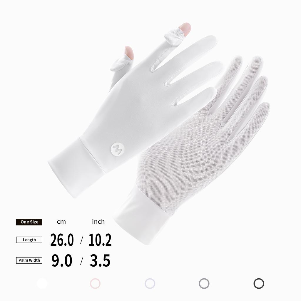 Unisex UV Protection Sunblock Gloves - Women Man Full Finger Sunscreen Gloves Touchscreen Gloves for Driving Hiking Riding