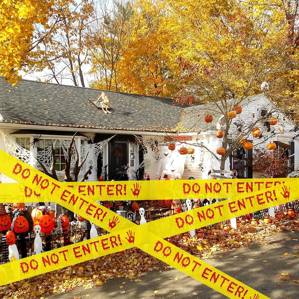 4.8cm X 25m Halloween Decorations Caution Tape For Party, Door, Danger Areas