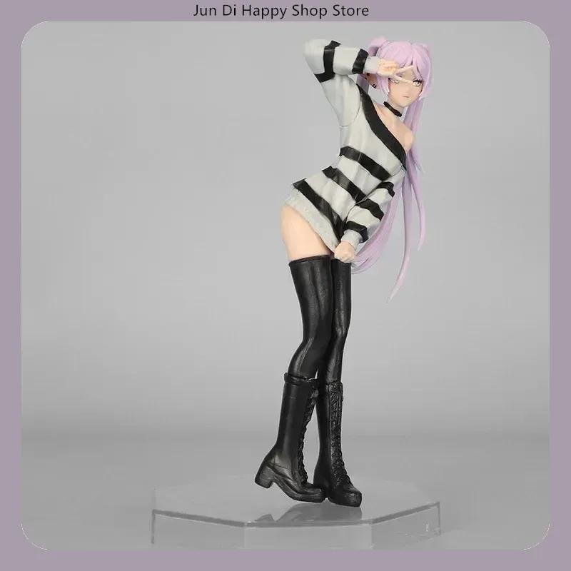 18,5cm Anime Sammelfigur - Frieren: Jenseits des Endes der Reise Lässiges gestreiftes Outfit Siegerpose PVC Modell Statue Schreibtisch Geschenk