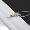 Stainless Steel Delicate Double Layer Lightning Pendant Necklace Men Women Punk Hip Hop Rock Party Jewelry Gifts