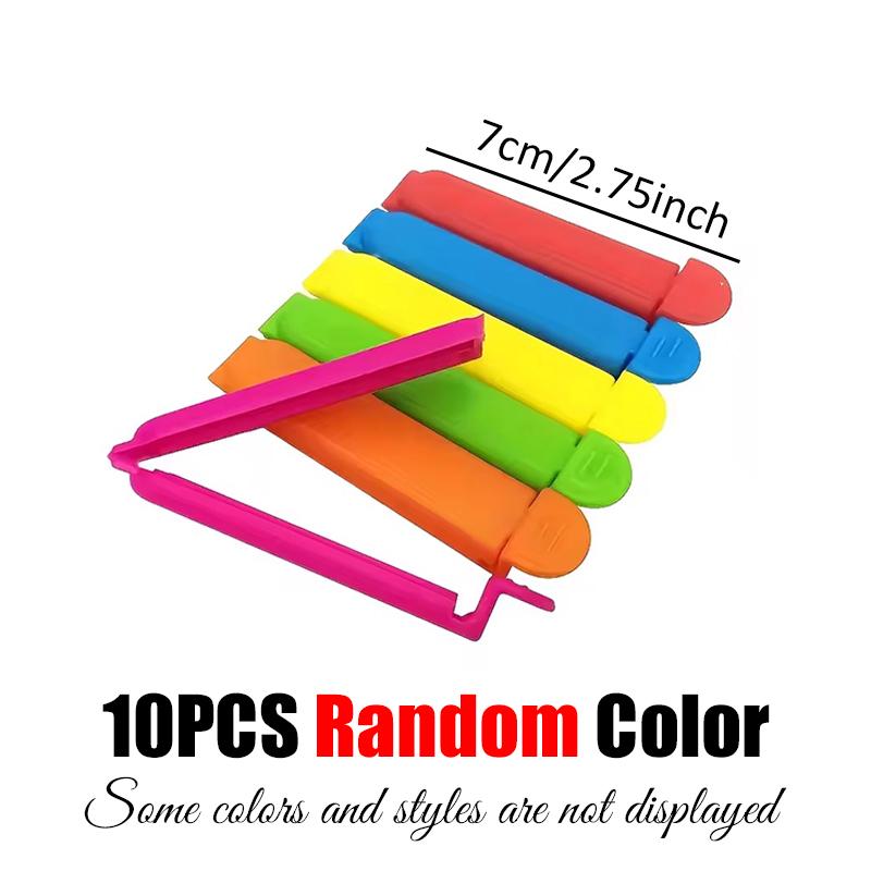 

10PCS Colorful Sealing Clips 7/11cm Size Plastic Moisture-Proof Food Sealer Clamp Reusable Kitchen Storage Tools Home Supply ZYF
