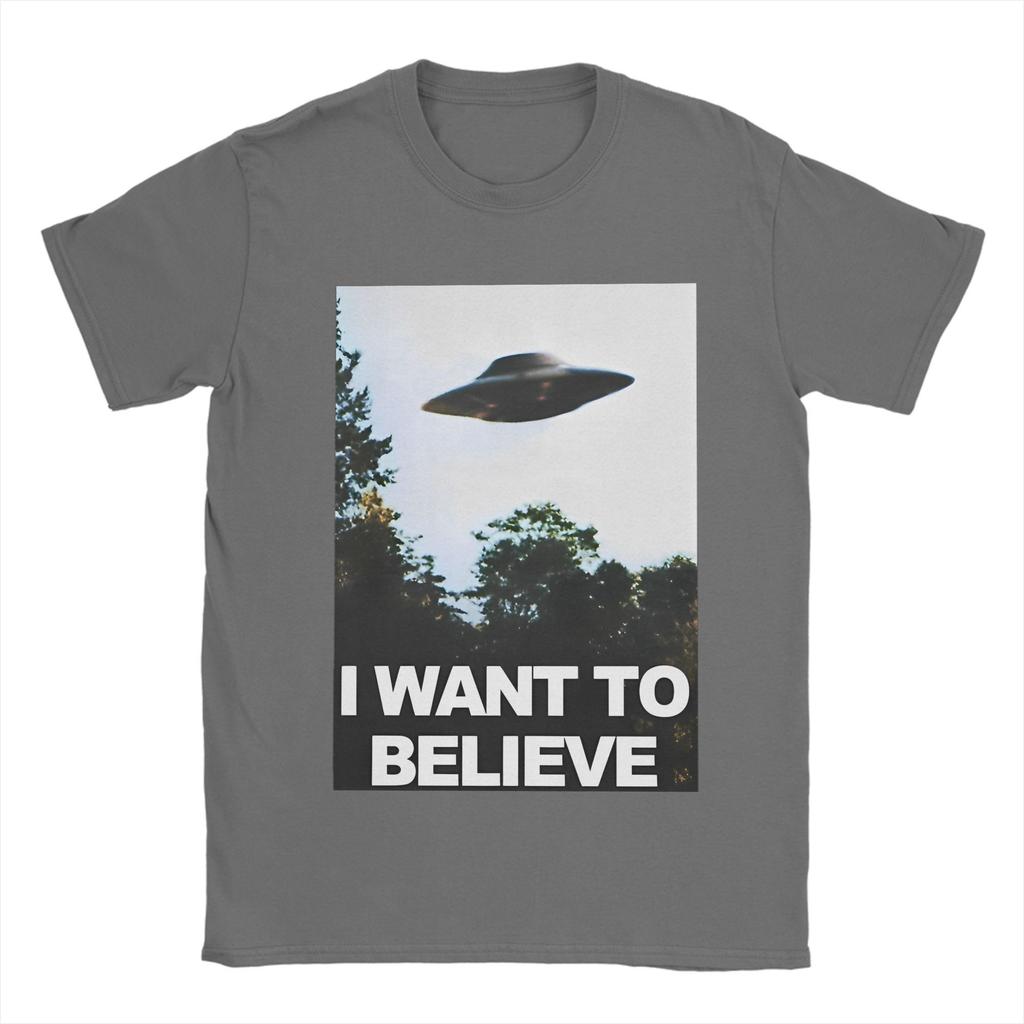 Akte X Film T-Shirts Herren Ich will glauben Neuheit 100% Baumwolle T-Shirt Rundhals Kurzarm T-Shirts Bedruckte Kleidung