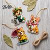 Gift for Dog Lovers Cute Puppies Advent Calendar, 24 Days Christmas Countdown Calendar with 2D Acrylic Hanging Decor Flat Pendants Tree And