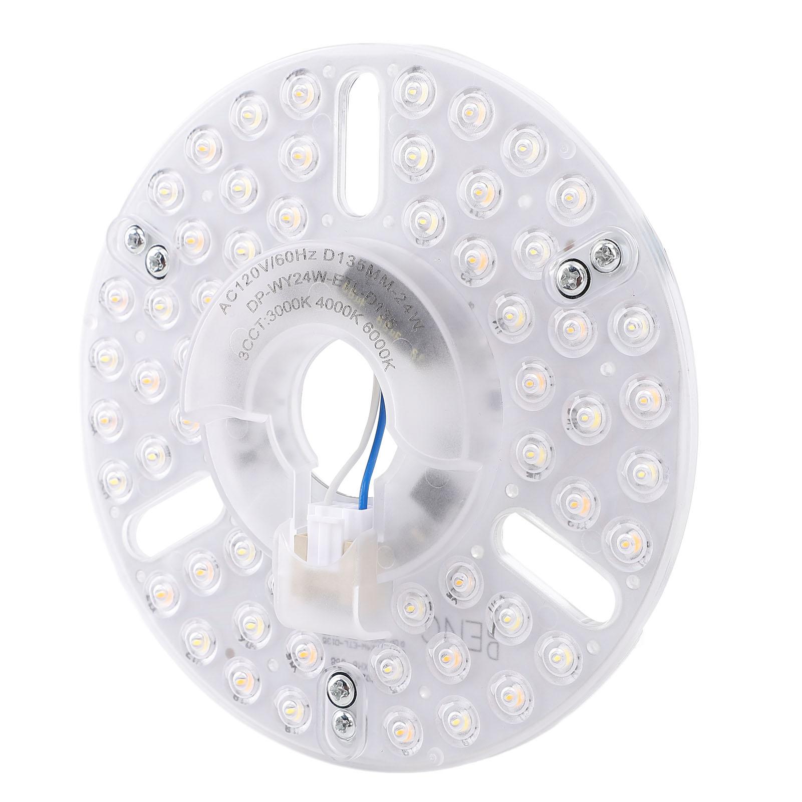 

5,3-дюймовый светодиодный светильник для потолочного вентилятора, 24 Вт, 3CCT, диммируемый, магнитная светодиодная панель для вентилятора, ретрофит-светильник с