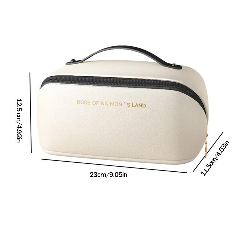Large Capacity Cosmetic Bags for Women Waterproof Portable Pouch Open Flat Toiletry Bag Pattern Make Up Bag Makeup Travel Bag