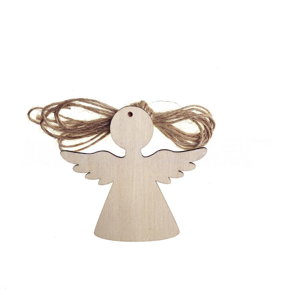 10PCS Wooden Christmas Ornaments Wood Slices DIY Blank Hanging Ornaments Kit for Crafts Centerpieces Christmas Tree Decorations