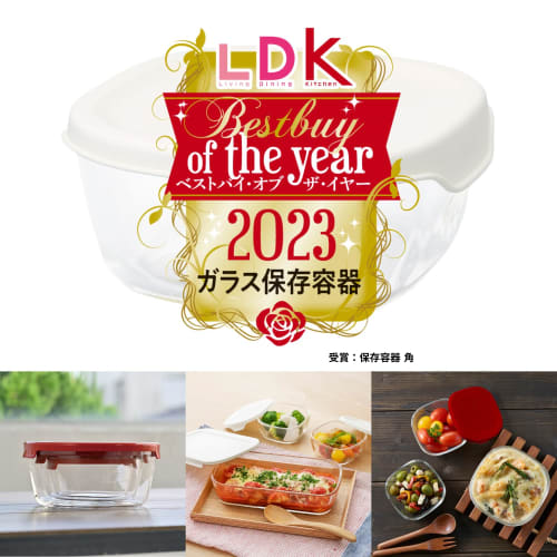 HARIO Heat-Resistant Glass Storage Containers, Round, S/M/L, White, Dishwasher Safe, Made in Japan, MST-3018-OW, Set of 3