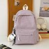 Casual small fresh plaid schoolbag female college student lightweight backpack versatile schoolbag